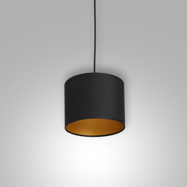 Lustr na lanku ARDEN 1xE27/60W/230V pr. 18 cm černá/zlatá