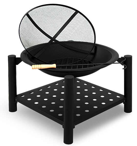 Deuba Ohniště Oval Ø55 cm s úložným prostorem