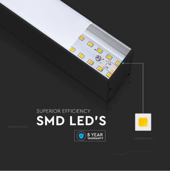 LED Lustr na lanku SAMSUNG CHIP LED/40W/230V 6400K černá