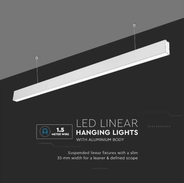 LED Lustr na lanku SAMSUNG CHIP LED/40W/230V 6400K bílá