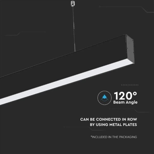 LED Lustr na lanku SAMSUNG CHIP LED/40W/230V 6400K černá