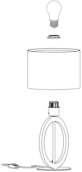 Eglo 43569 - Stolní lampa BASILDON 1xE27/40W/230V