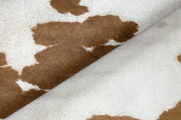 Makro Abra Koberec imitace zvířecí kůže G5069-2 bílý hnědý Rozměr: 100x150 cm