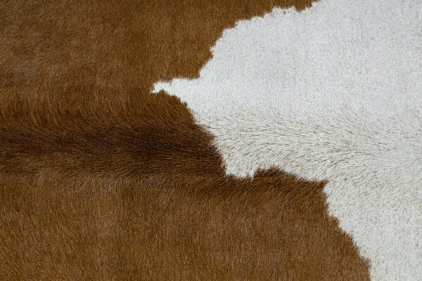 Makro Abra Koberec imitace zvířecí kůže G5069-2 bílý hnědý Rozměr: 100x150 cm