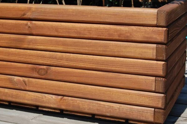 Dřevěný zahradní květináč AKSAMIT, teak, 800X400X400 (Krásné zpracování)