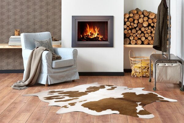 Makro Abra Koberec imitace zvířecí kůže G5069-2 bílý hnědý Rozměr: 100x150 cm