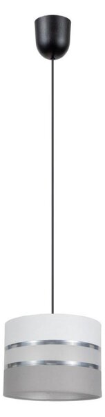 Lustr na lanku CORAL 1xE27/60W/230V pr. 20 cm bílá/šedá
