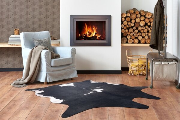 Makro Abra Koberec imitace zvířecí kůže G5070-3 černý bílý Rozměr: 100x150 cm