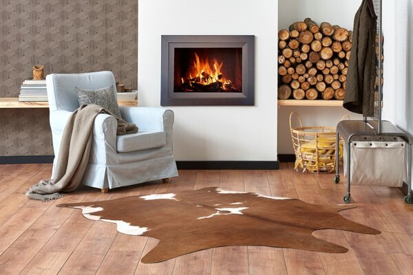 Makro Abra Koberec imitace zvířecí kůže G5070-2 hnědý bílý Rozměr: 100x150 cm