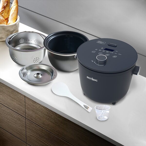Nízkosacharidový rýžovar BestBerg BBRC-100 / 2 l / 400 W / černá