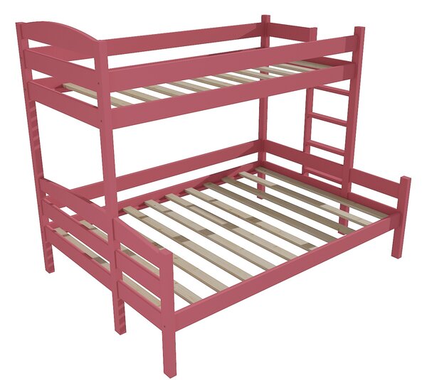 Vomaks Patrová postel s rozšířeným spodním lůžkem PPS 001 Rozměr: 100/120 x 180 cm, Umístění žebříku: vpravo, Povrchová úprava: netransparentní barva…