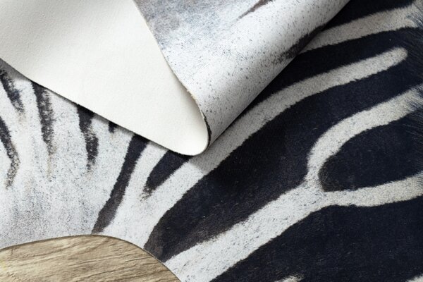 Makro Abra Koberec imitace zvířecí kůže Zebra G5128-1 černý bílý Rozměr: 100x150 cm