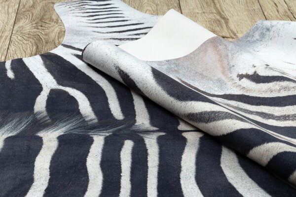 Makro Abra Koberec imitace zvířecí kůže Zebra G5128-1 černý bílý Rozměr: 100x150 cm
