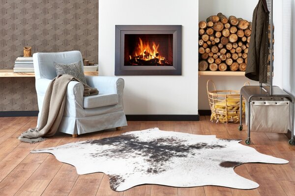 Makro Abra Koberec imitace zvířecí kůže G5074-1 bílý hnědý Rozměr: 100x150 cm