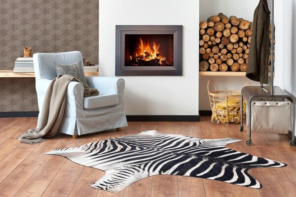 Makro Abra Koberec imitace zvířecí kůže Zebra G5128-1 černý bílý Rozměr: 100x150 cm