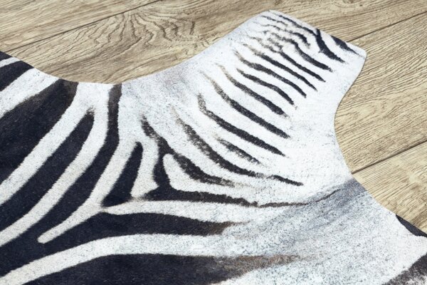 Makro Abra Koberec imitace zvířecí kůže Zebra G5128-1 černý bílý Rozměr: 100x150 cm