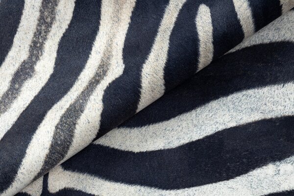 Makro Abra Koberec imitace zvířecí kůže Zebra G5128-1 černý bílý Rozměr: 100x150 cm