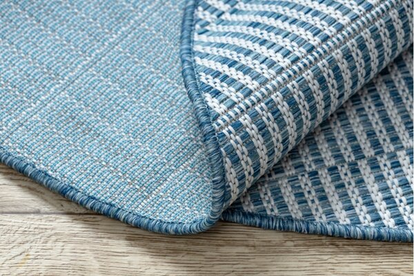 Balta Kulatý koberec SISAL LOFT 21198 modrý / stříbrný / slonová kost Rozměr: průměr 120 cm