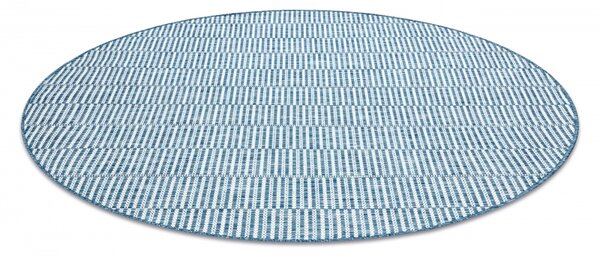 Balta Kulatý koberec SISAL LOFT 21198 modrý / stříbrný / slonová kost Rozměr: průměr 120 cm