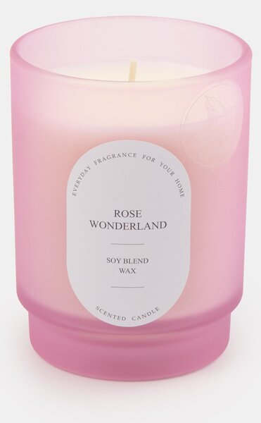 Sinsay - Vonná sójová svíčka Rose Wonderland - pastelová růžová