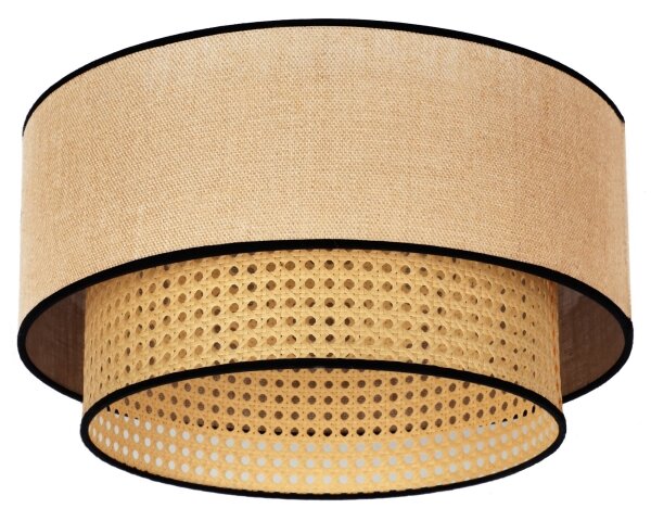Duolla - Stropní svítidlo BOHO 1xE27/15W/230V pr. 45 cm béžová/ratan