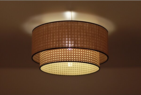 Duolla - Stropní svítidlo BOHO 1xE27/15W/230V pr. 45 cm béžová/ratan