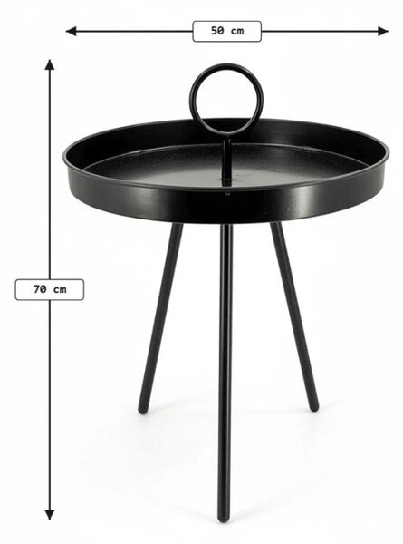 Zahradní set OSAKA SIRVON - 2 židle a kulatý stolek, petrolejová
