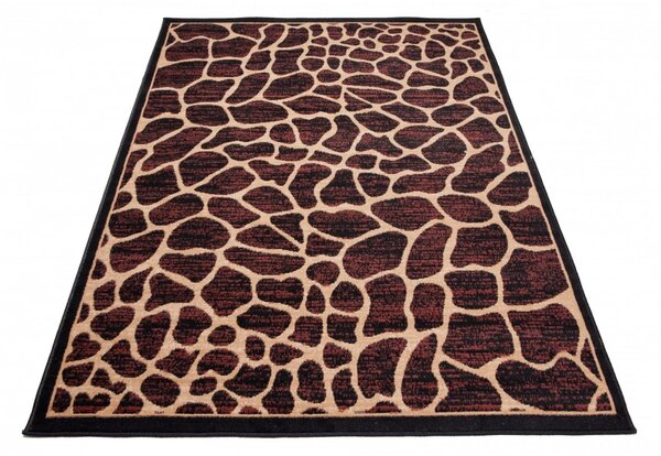 Makro Abra Kusový koberec ATLAS J312B hnědý černý Rozměr: 70x130 cm