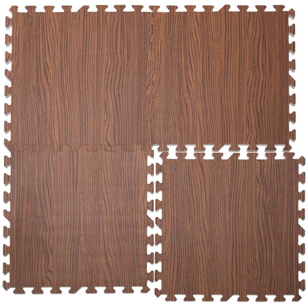 Monzana Ochranná podložka na podlahu dekor dřevo (puzzle) 8 ks 107467