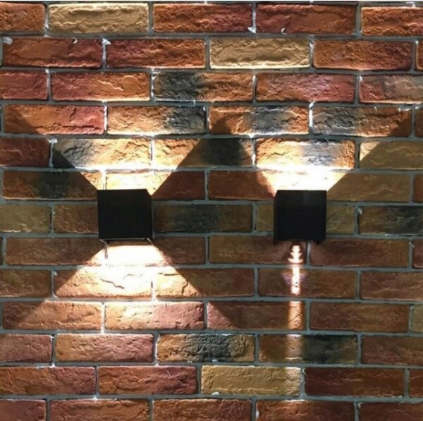 LED Venkovní nástěnné svítidlo 2xLED/3W/230V IP54 černá