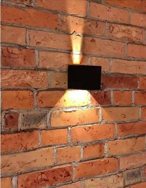LED Venkovní nástěnné svítidlo 2xLED/3W/230V IP54 černá