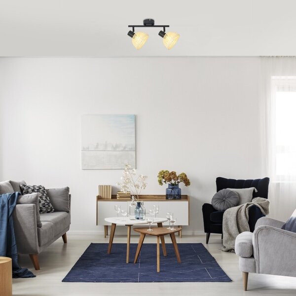 Rabalux 3134 - Bodové svítidlo RATTAN 2xE14/15W/230V ratan