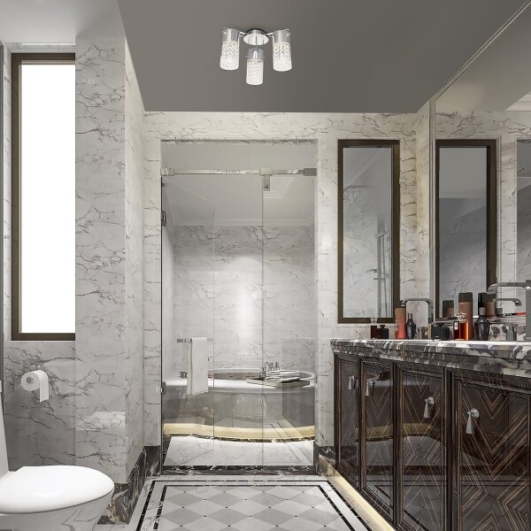 Rabalux 2195- Koupelnové stropní svítidlo NIAGARA 3xE14/40W/230V IP44