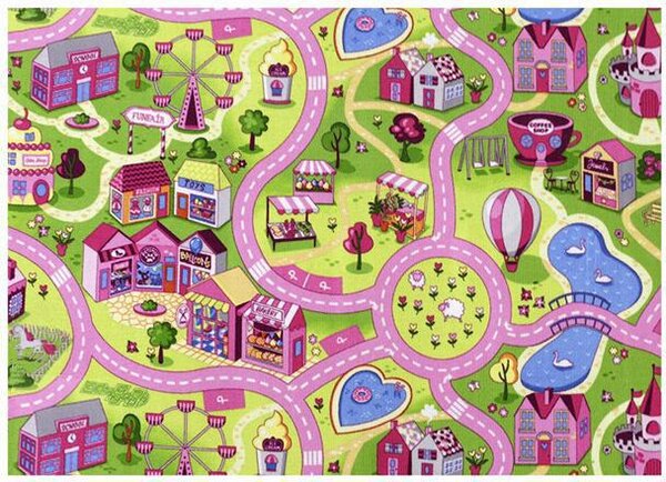 Dětský kusový koberec Sweet Town - 140 x 200 cm
