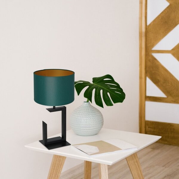 Stolní lampa 1xE27/60W/230V 45 cm zelená/zlatá