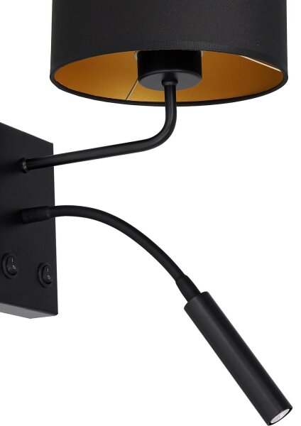 Nástěnná lampa ARDEN 1xE27/60W/230V + 1xG9/8W černá/zlatá