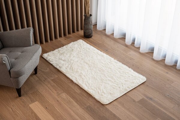 TAPISO Plyšový koberec BEST - BÍLÝ IVORY Rozměr koberce: 80x150 cm