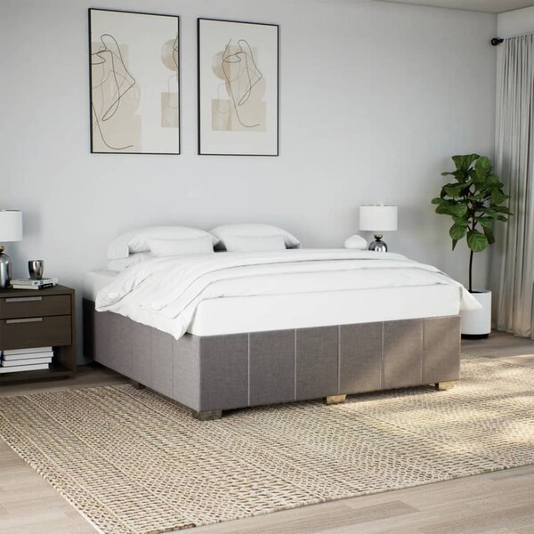 Rám postele bez matrace taupe 180 x 200 cm textil 3284857