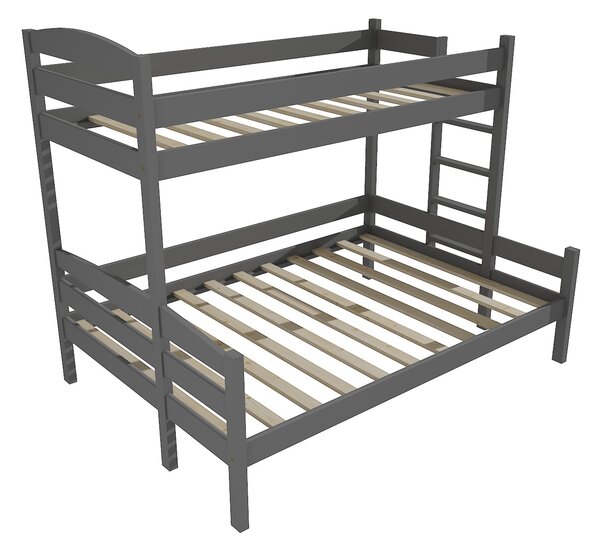 Vomaks Patrová postel s rozšířeným spodním lůžkem PPS 001 Rozměr: 100/160 x 200 cm, Umístění žebříku: vpravo, Povrchová úprava: netransparentní barva…