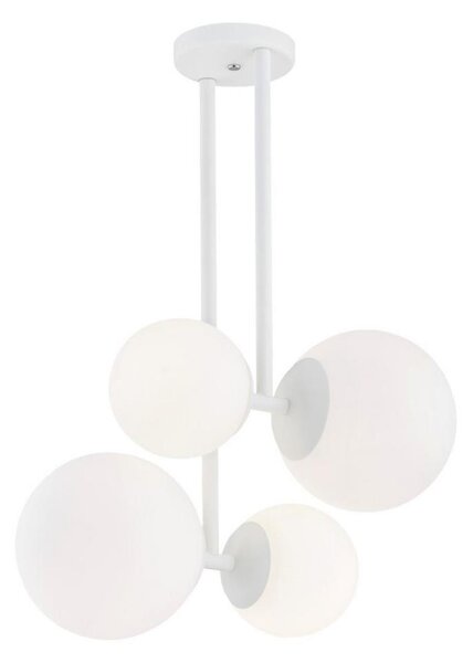 Argon 1644 - Lustr na tyči ASPEN 4xE27/15W/230V bílá