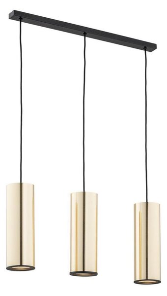 Argon 1486 - Lustr na lanku LINEA 3xE27/15W/230V mosaz/černá