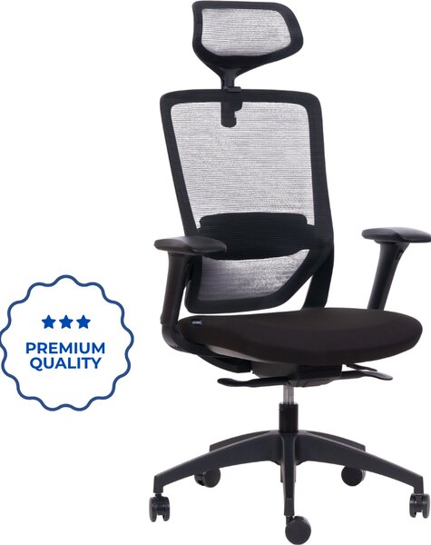 Kancelářská židle MERCURY SWIFT ČERNÝ PLAST, ČERNÁ – ergonomická, , 1054700