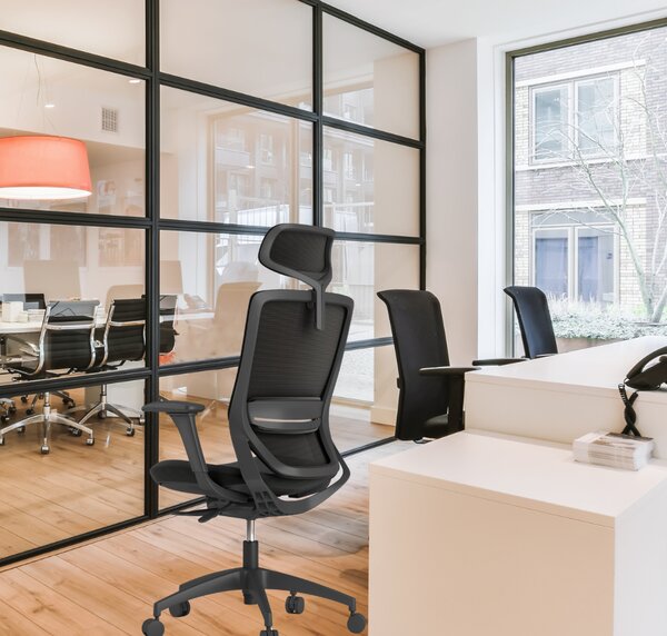 Kancelářská židle MERCURY SWIFT ČERNÝ PLAST, ČERNÁ – ergonomická, , 1054700