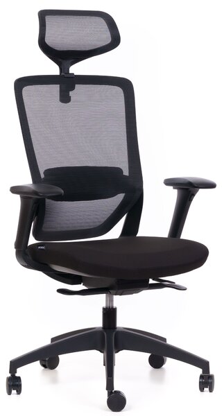 Kancelářská židle MERCURY SWIFT ČERNÝ PLAST, ČERNÁ – ergonomická, , 1054700