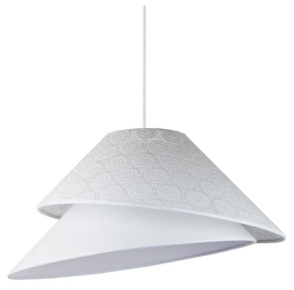 Duolla - Lustr na lanku COCO 1xE27/40W/230V pr. 50 cm bílá