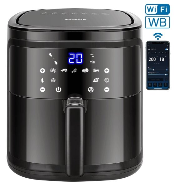 Aigostar - Chytrá horkovzdušná fritéza 7l 1900W/230V/60min Wi-Fi