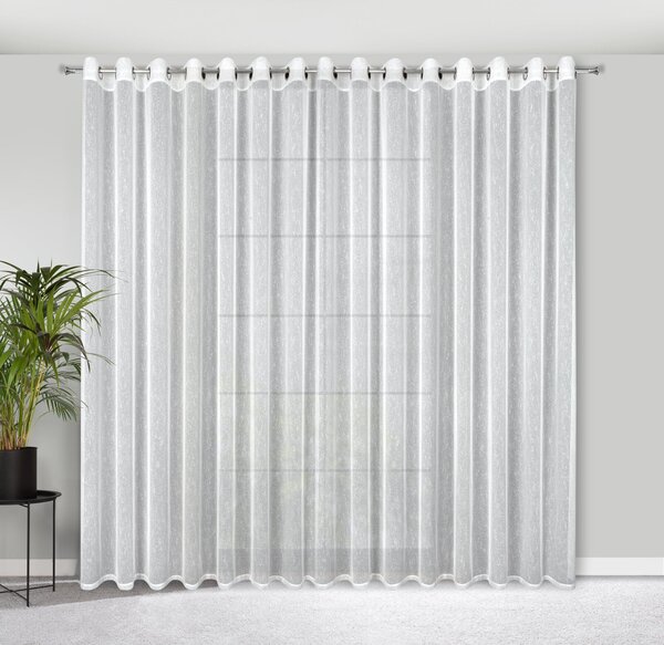 ZÁCLONA NA KROUŽCÍCH KELLY 300 CM X 250 CM CM BÍLÁ