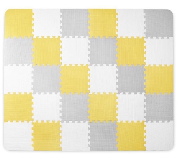 KINDERKRAFT - Pěnové puzzle LUNO 30ks šedá/žlutá