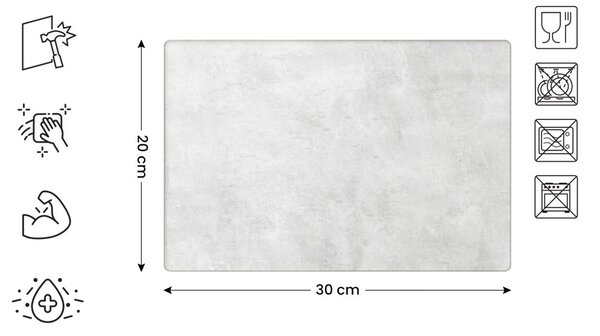 Skleněné krájecí prkénko BETON II 30 × 20 cm, DK30x20_00115