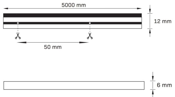 LED Pásek NEON 5m LED/30W/24V zelená IP65